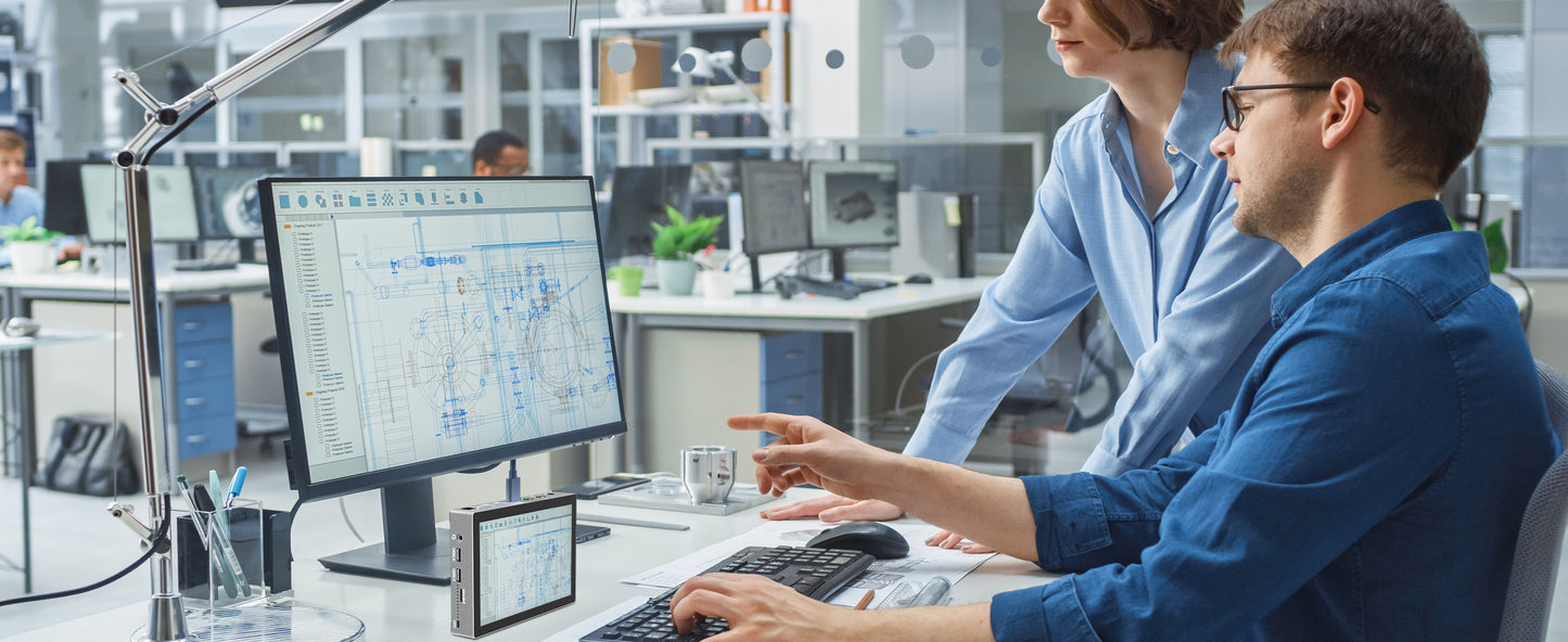 Higole F9B 7-Inch Screen Mini PC with 5000mAh Battery - Intel Celeron N100, 16GB LPDDR4, 512GB ROM, Windows 11 Pro