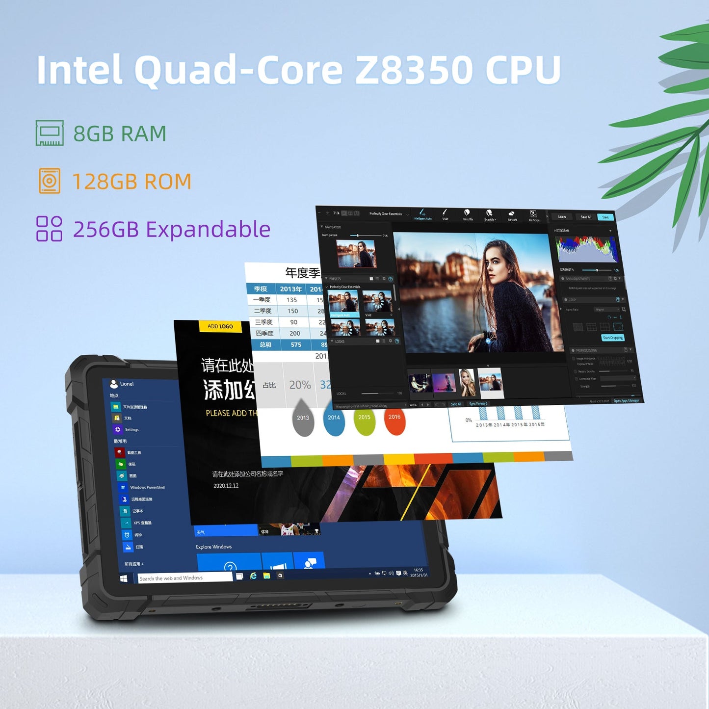 HIGOLE F7N Rugged Tablet 10.1" Windows 11 Pro 4GB RAM 64GB ROM