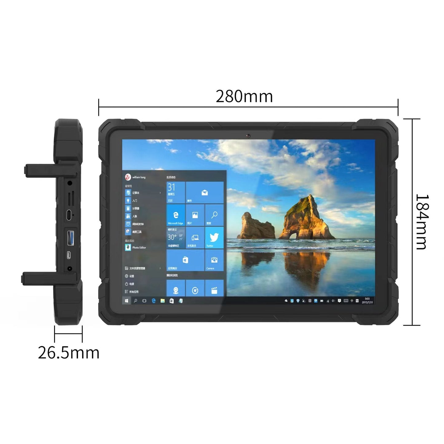 HIGOLE F7N Rugged Tablet 10.1" Windows 11 Pro 4GB RAM 64GB ROM