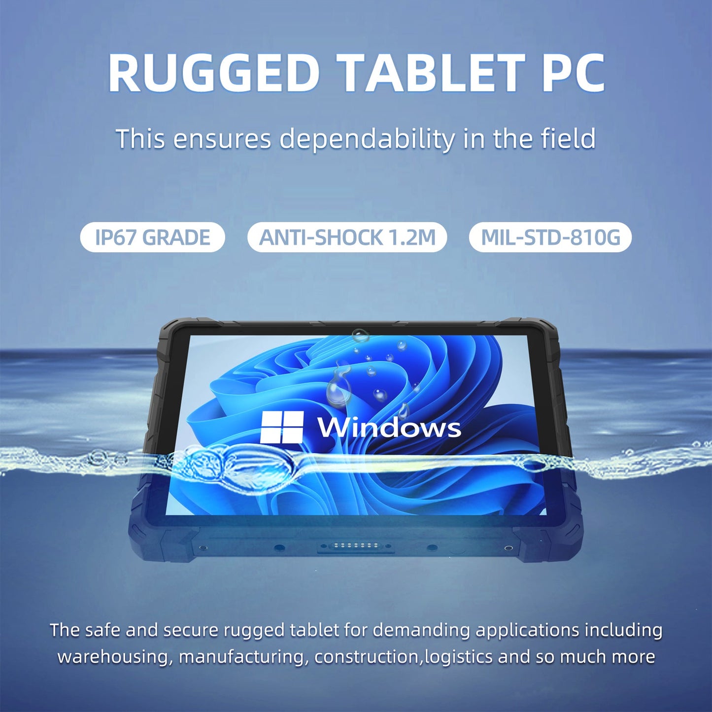 HIGOLE F7N Rugged Tablet 10.1" Windows 11 Pro 4GB RAM 64GB ROM
