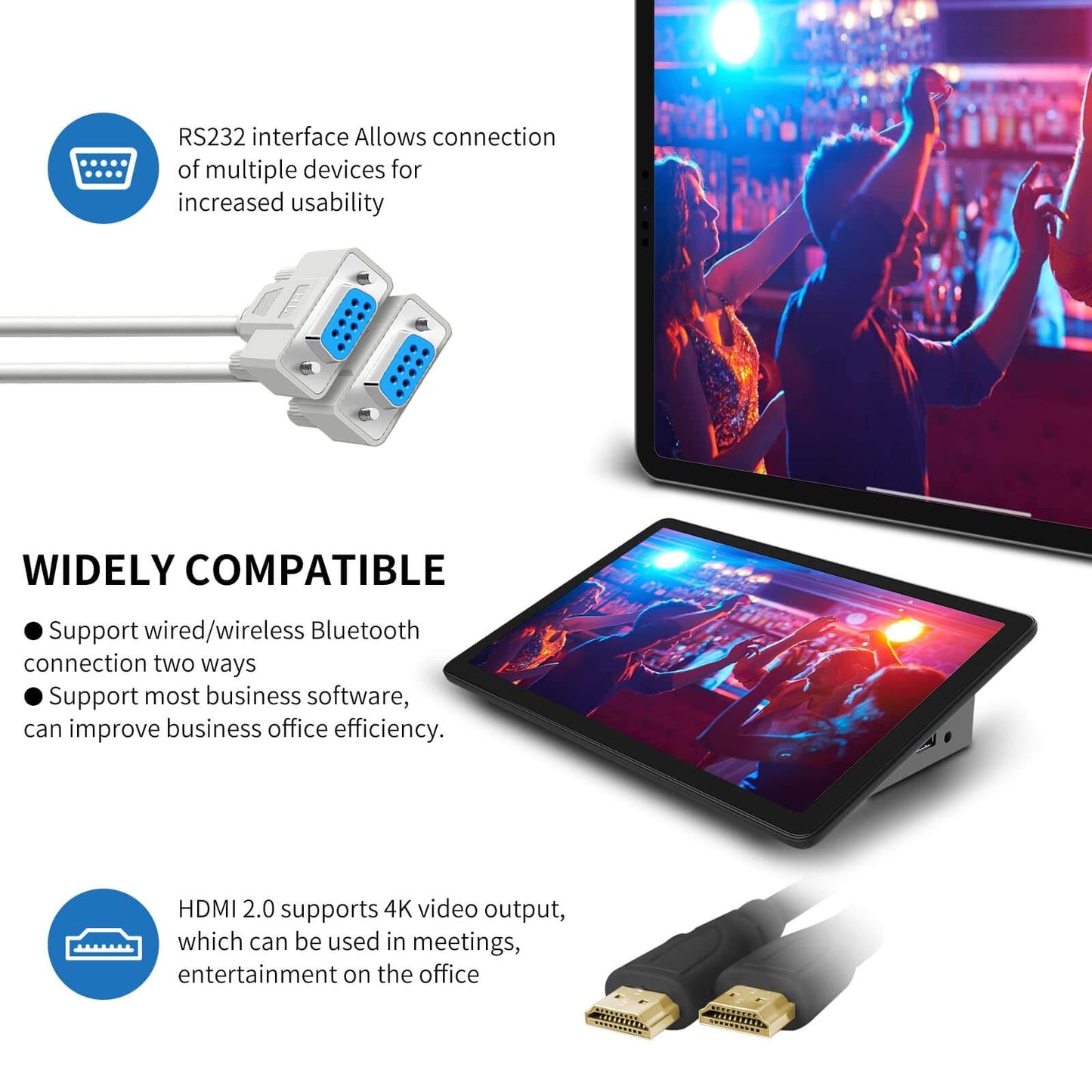 HIGOLE 10.1”Touchscreen Windows 11 Mini PC Intel Celeron 8GB RAM 128GB ROM Type-C HDMI WiFi6